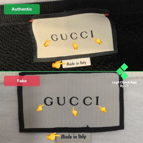 gucci jacket real vs fake|Gucci neck tag.